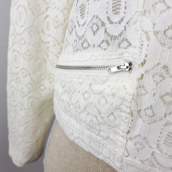 ALIE women off white blazer size Large cotton - Picture 11 of 16